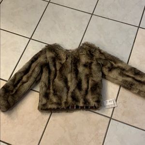 Jak Peppar Fur/Plaid Reversible Coat